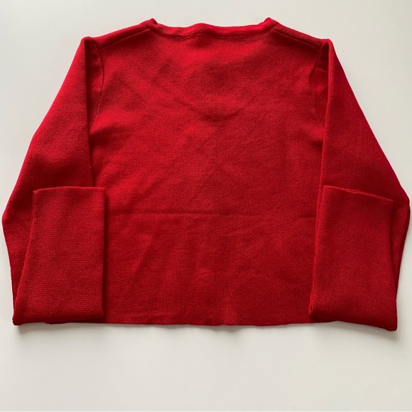CROPPED CARDIGAN, RED, ONE SIZE, SMALL - Picture 2 of 8